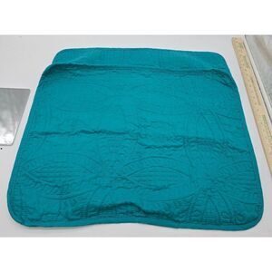 Mezzati Teal Quilted Standard Sham 20" x 26" Polyester